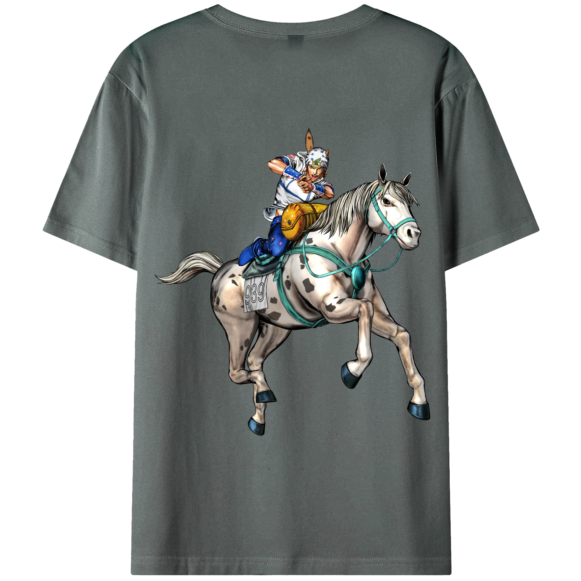 （画像用） ジョジョの奇妙な冒険 ジョナサン?ジョースター JoJo's Bizarre Adventure Jonathan Joestar 綿100％ メンズ半袖Tシャツ（バックプリント） 通気性